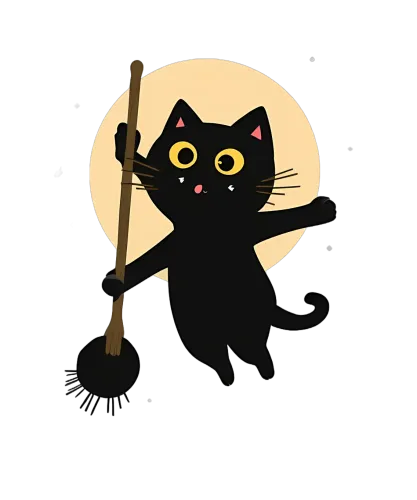 T-Shirts Custom: Enchanting Black Cat Halloween Adventure