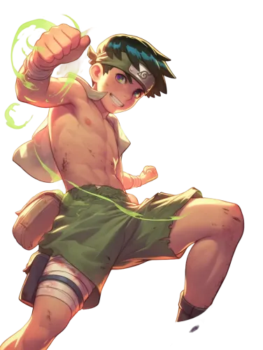 Rock Lee Power of Youth - naruto shirt off