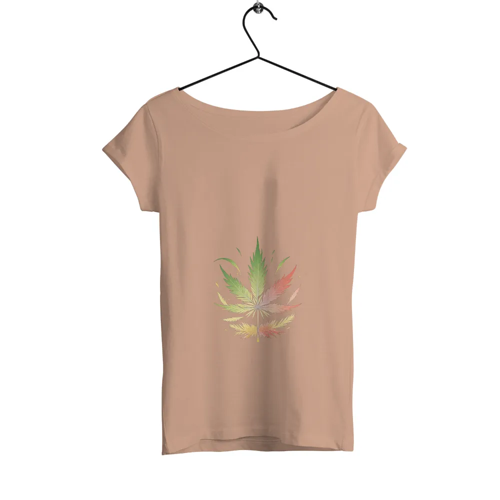 Customized Tee Shirts: Vibrant Cannabis Leaf - Nature's Harmony|beer diversity t shirt