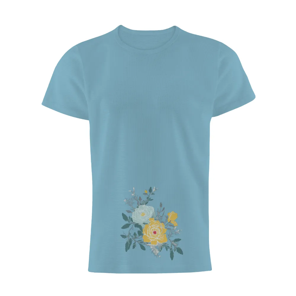 Custom Tee Shirts: Vibrant Flowers - Nature's Art|blue dodgers youth jersey