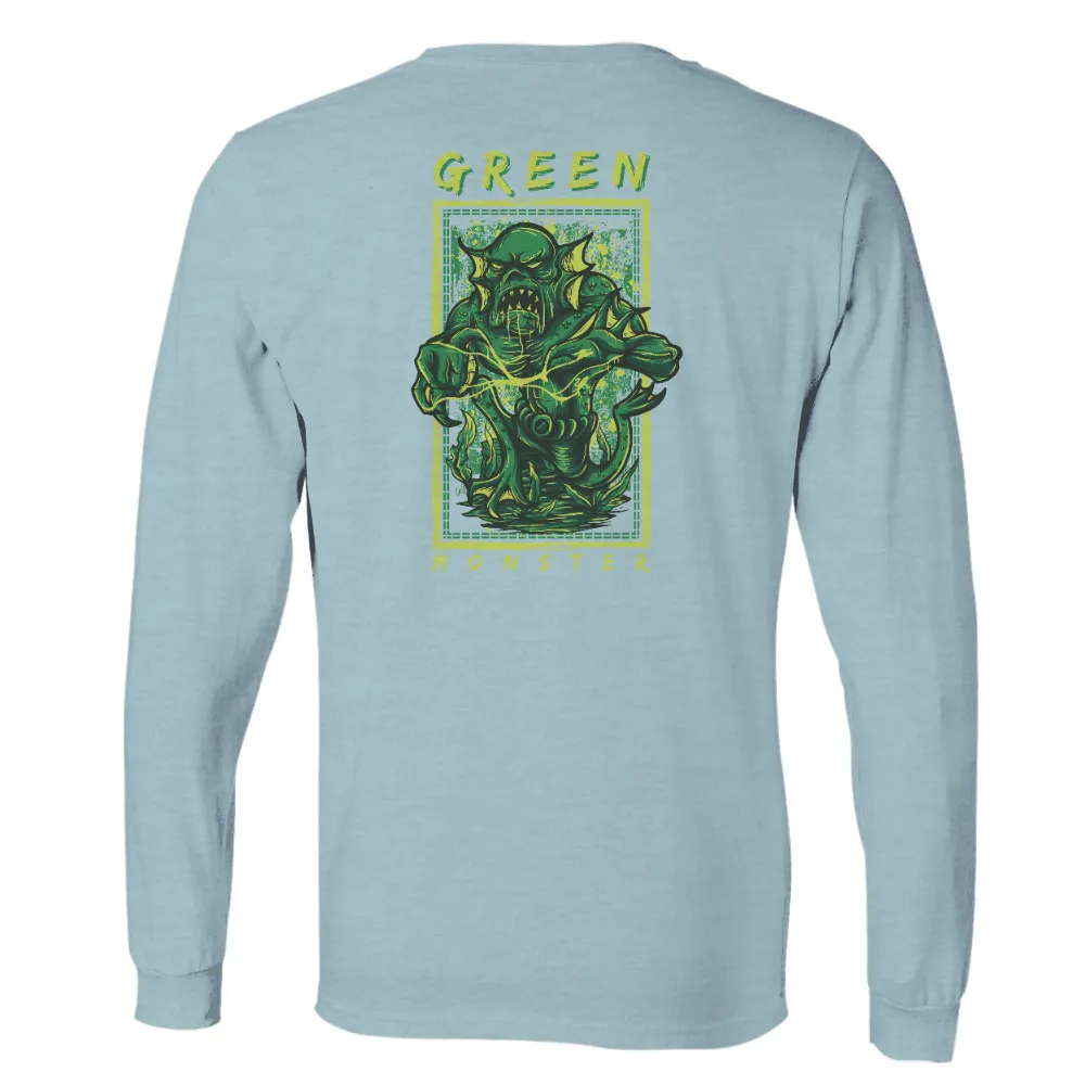 Shirts Graphic Tees: Green Monster - Nature's Protector|pokemon forest shirt