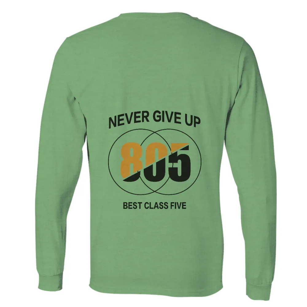 Shirts Graphic Tees: Never Give Up - Sports Inspired Design|graphic tee men's t shirts