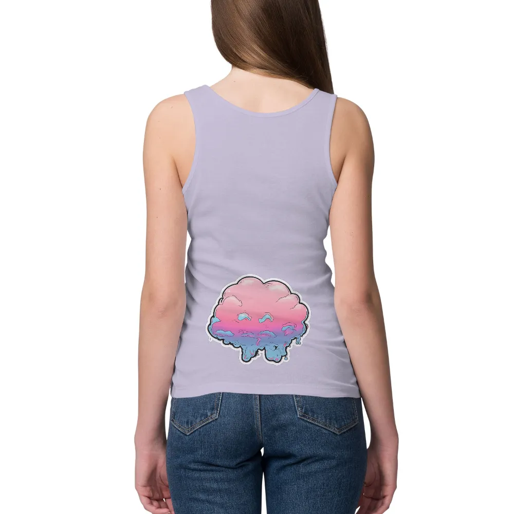 Whimsical Cotton Candy Cloud Graphic: A Nostalgic Blend of Art and Joy|cloud ff7 shirt