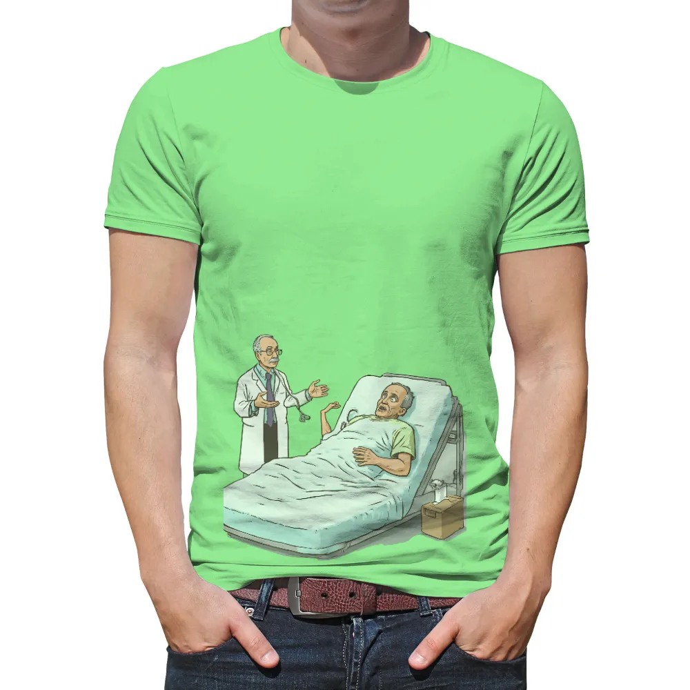 Custom T-Shirt Printing: Doctor-Patient Interaction | Medical Themes| Hospital room setting