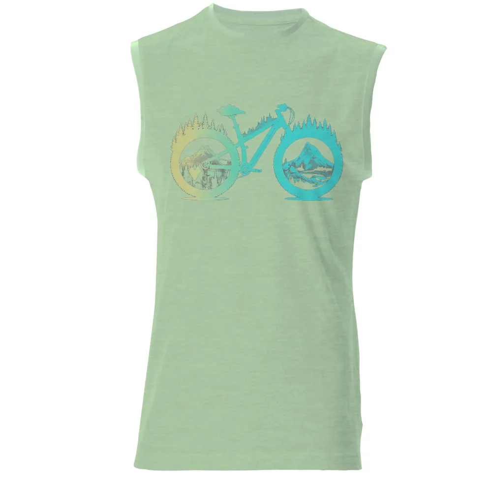 Tee Shirt Printing: Mountain Bike Adventure - Nature's Harmony|adventure time shirt sex