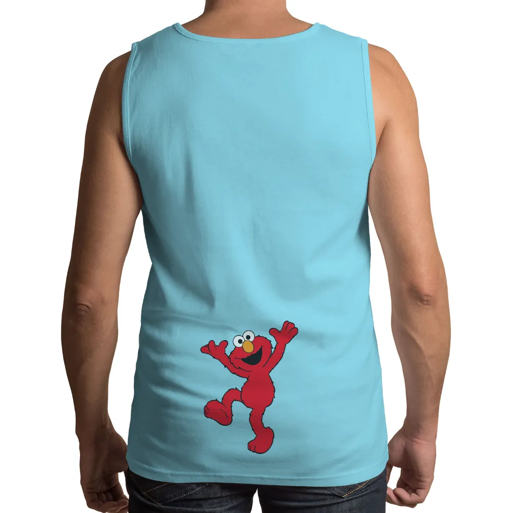 Graphic Tees: Spread Joy with Elmo's Infectious Smile|red v neck limited tee