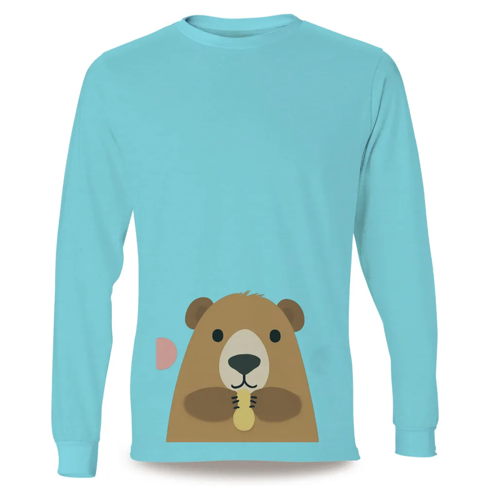 Shirts Graphic Tees: Cute Groundhog with Peanut - Funny & Quotes|cute shirt for roblox