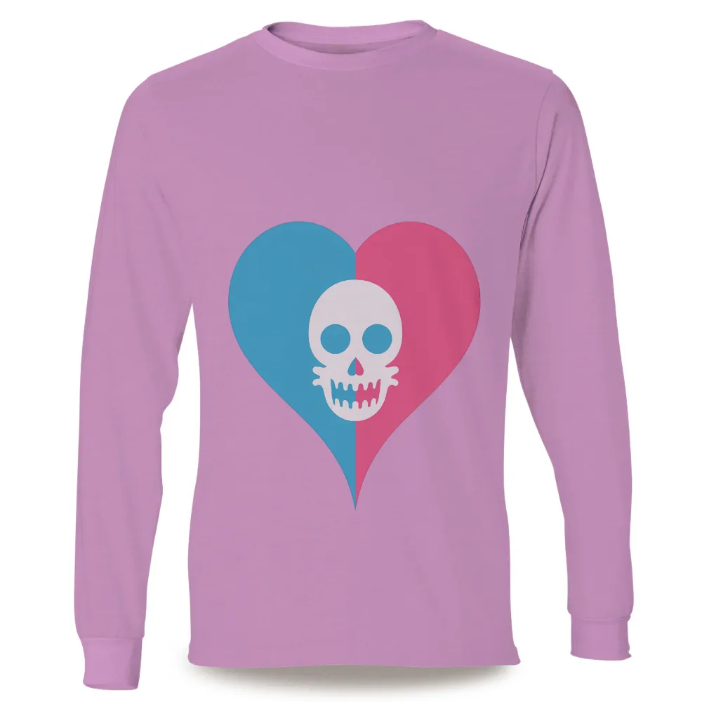 Custom Pop Culture Print: Heart & Skull Design - Celebrate Your Unique Identity|skull shirt animal crossing