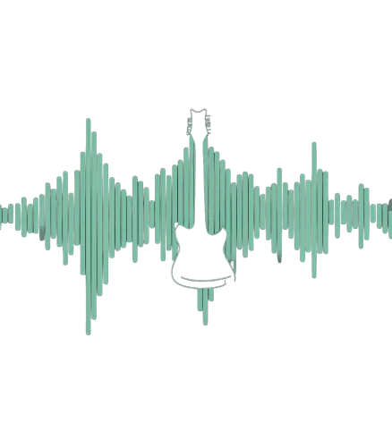 Customized Tee Shirts: Music in Motion - Sound Wave and Electric Guitar Design