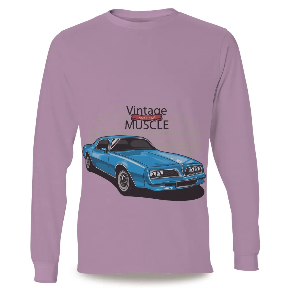 Customized Tee Shirts: Vintage American Muscle Car|t and a vintage