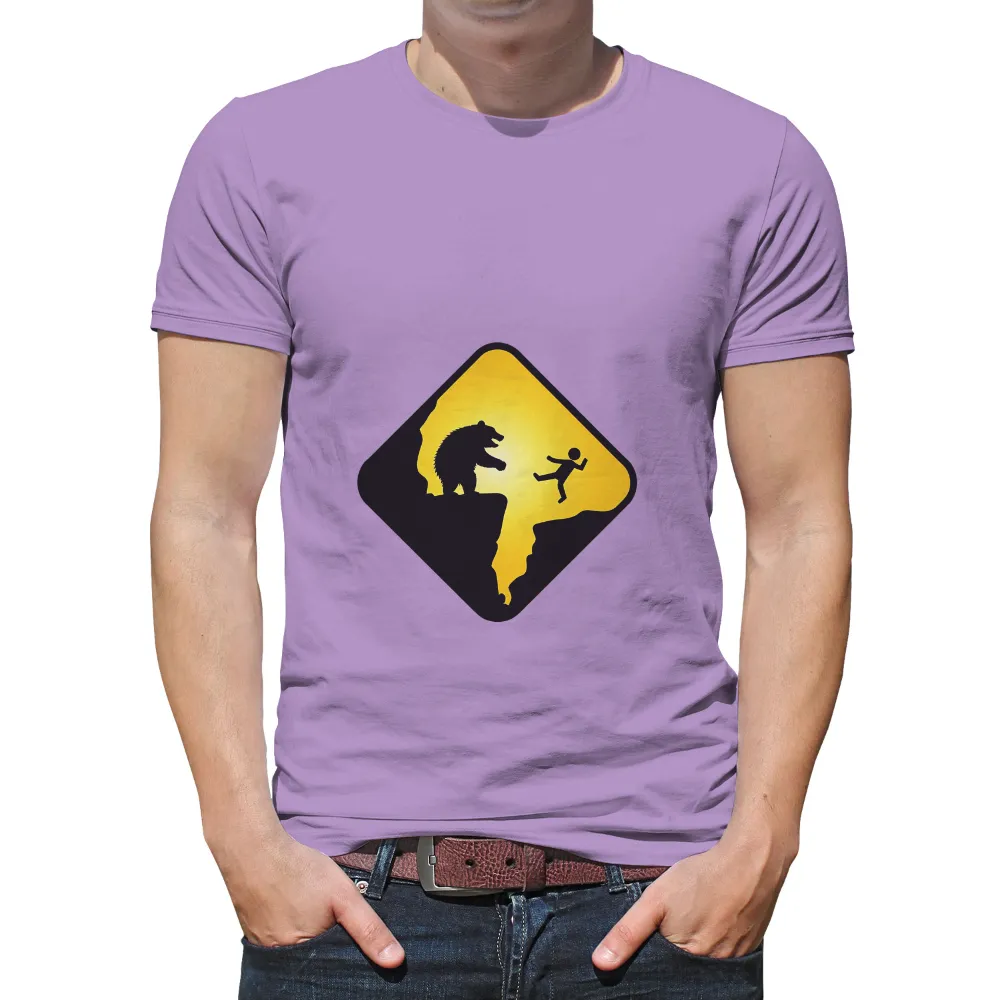 Graphic Tees: Wilderness Survival - Hiking Bear Cliff|bear with deer antlers t shirt