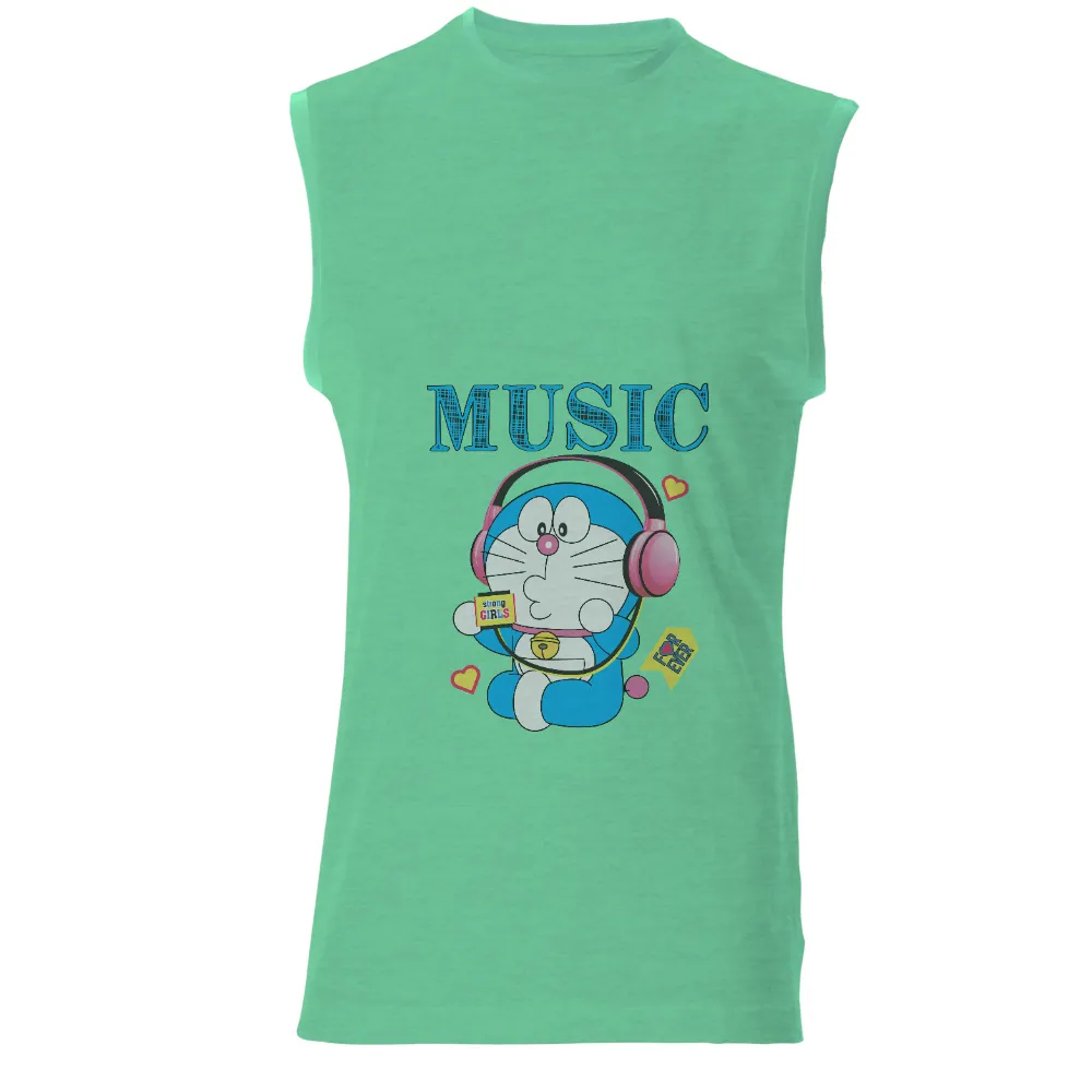 Tee Shirt Printing: Doraemon's Musical Adventure - Anime, Music, Futuristic|2005 t shirt i love hot moms