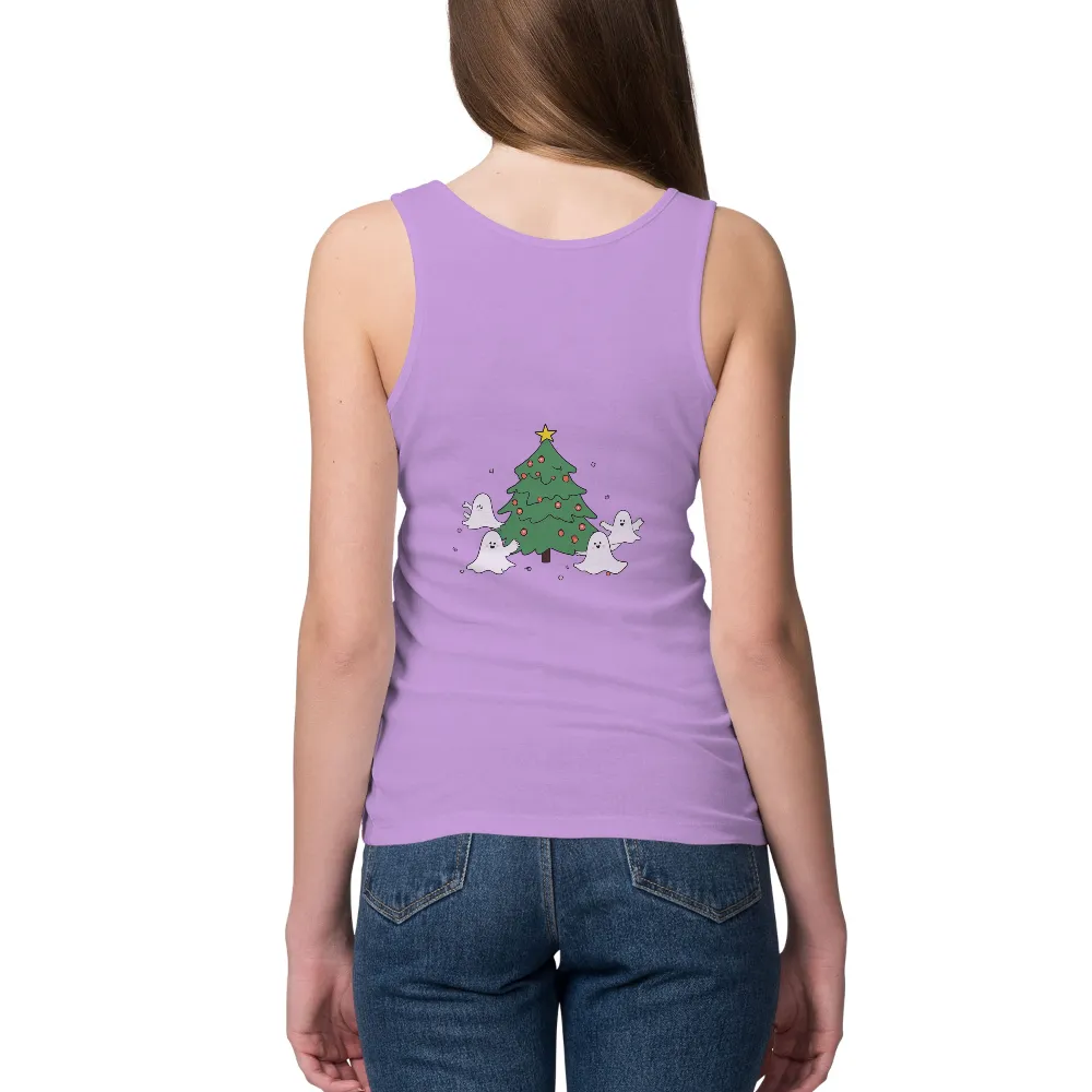 TShirt Printing: Ghostly Quartet Celebrating Christmas|christmas tree shirt pattern