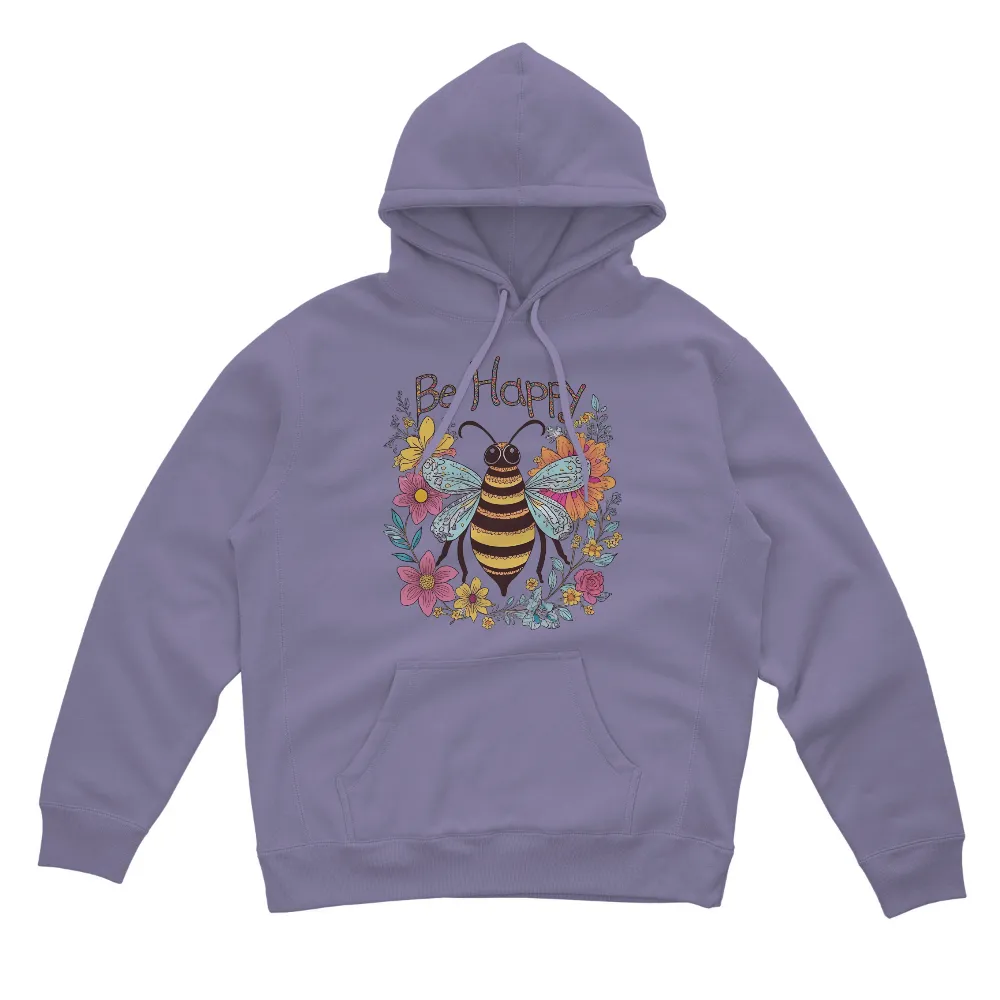 Graphic Tees: Be Happy with Whimsical Bee and Flowers|oh christmas bee t shirt