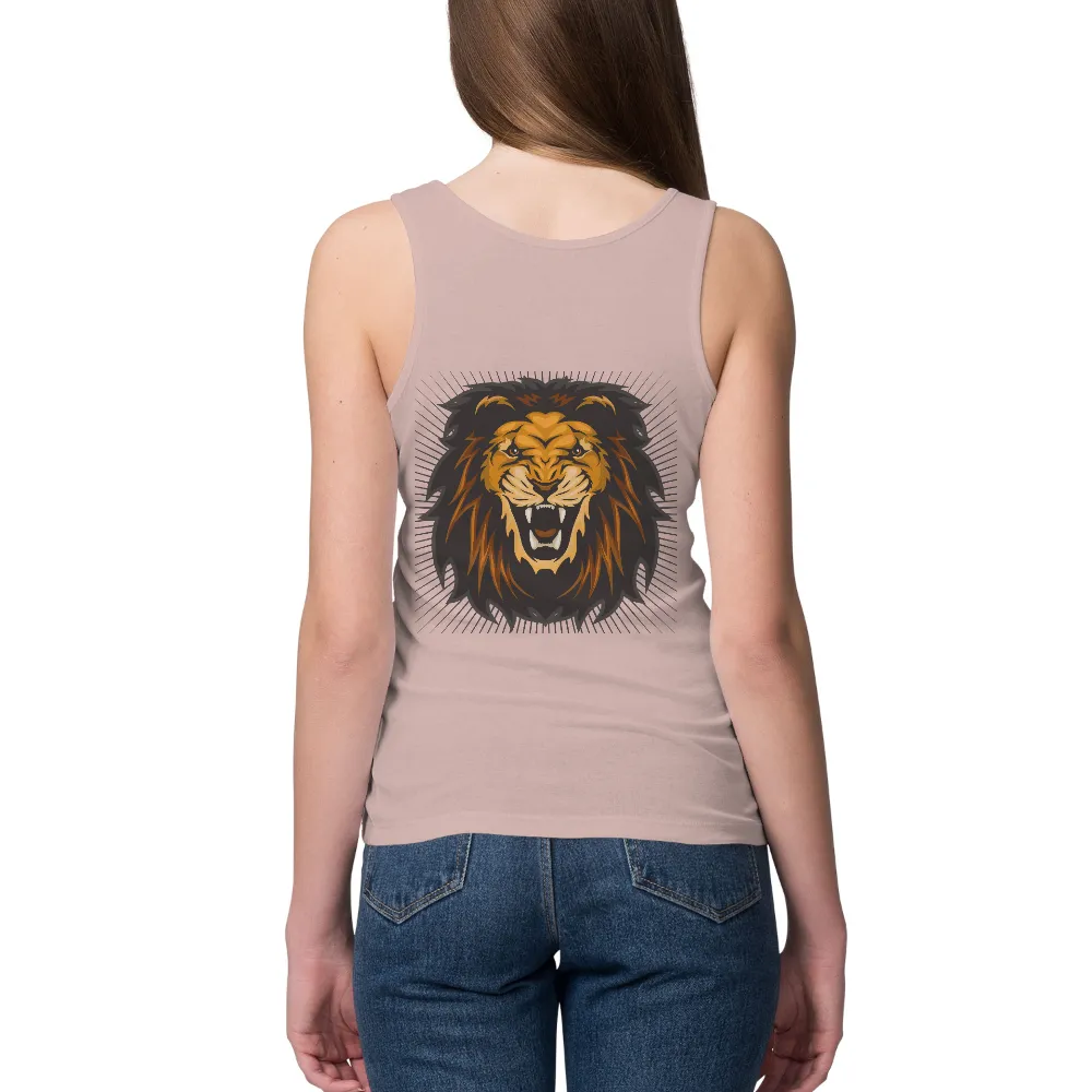 Graphic Tees: Lion of Strength and Courage|t shirt painting on nature