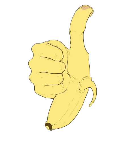 T-Shirt Printing: Banana Thumbs Up - Quirky Positivity