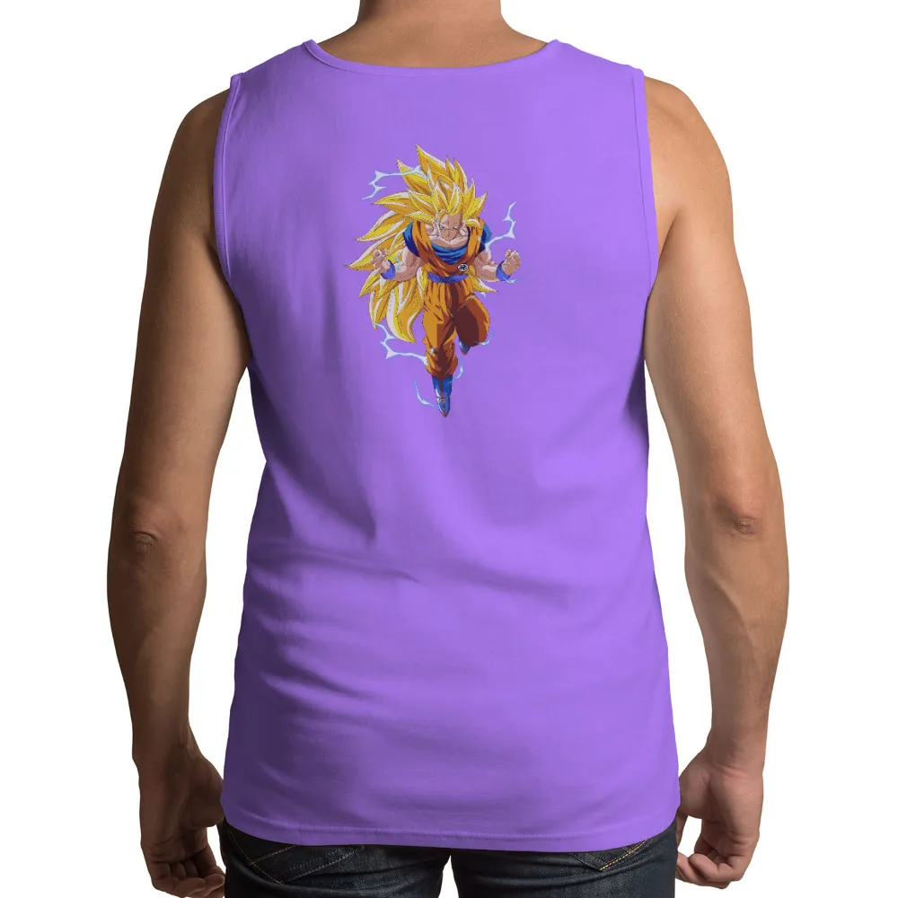 T-Shirts Design: Goku's Super Saiyan Transformation - Anime Power|men goku t shirt