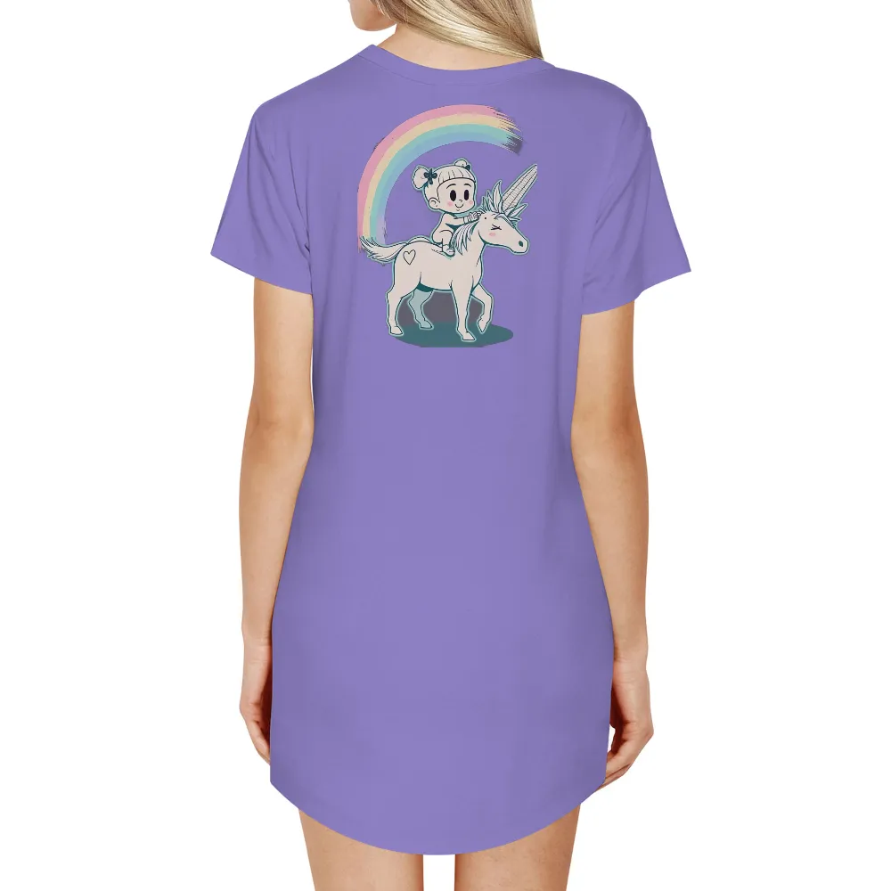 Shirts Graphic Tees | Unicorn Dreams & Rainbow Wonders| heart-shaped mark on unicorn