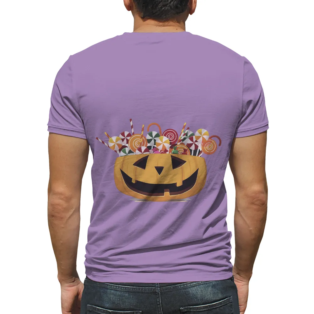 Custom Tee Shirts: Halloween Pumpkin Candy Basket|cancan yeet summers fall slayworld shirt