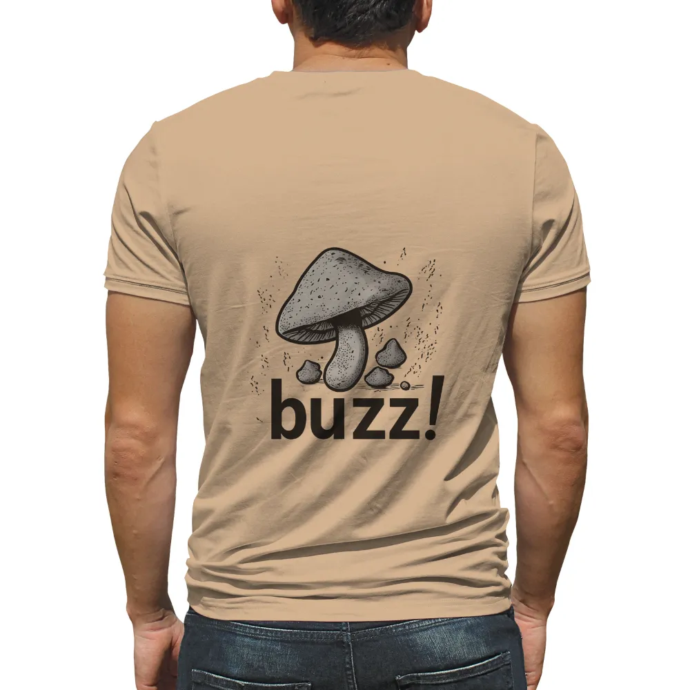 Unique Mushroom Buzz Clothing - Artistic Nature-Inspired Design|charlotte hornets oversized logo vintage t shirt