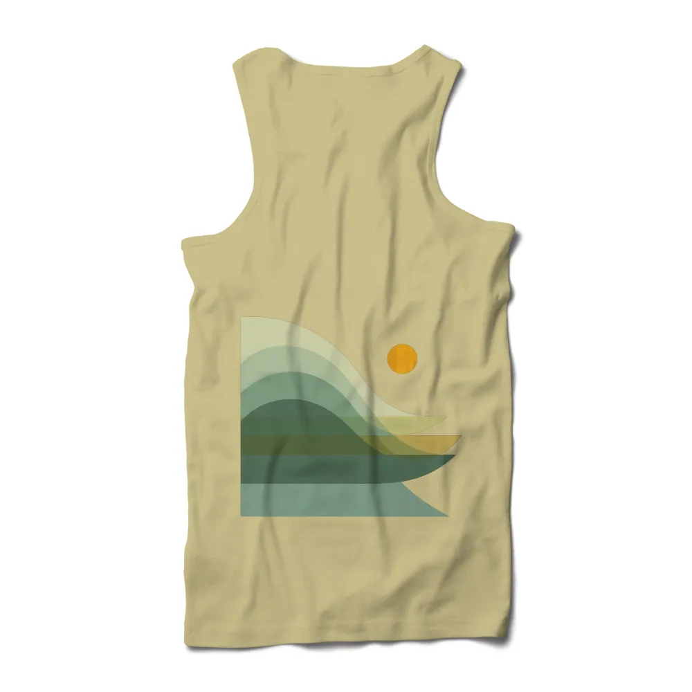 Tee Shirt Printing: Sunset Waves - Artistic Design Inspired by Nature's Beauty|peace love valentine shirt