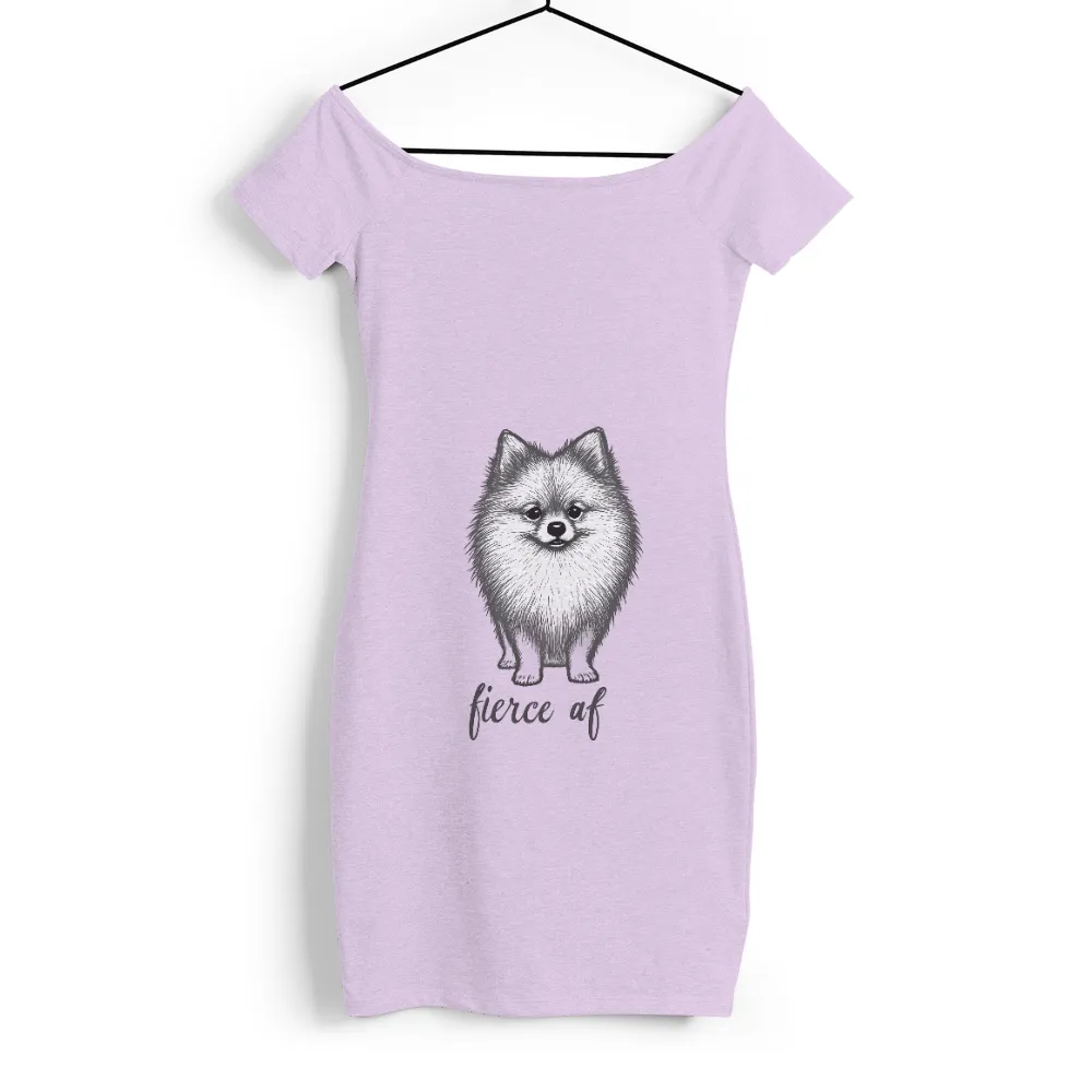 Tee Shirts Printed: Fierce Af Pomeranian - Funny & Quotes|animal crossing kanji tee