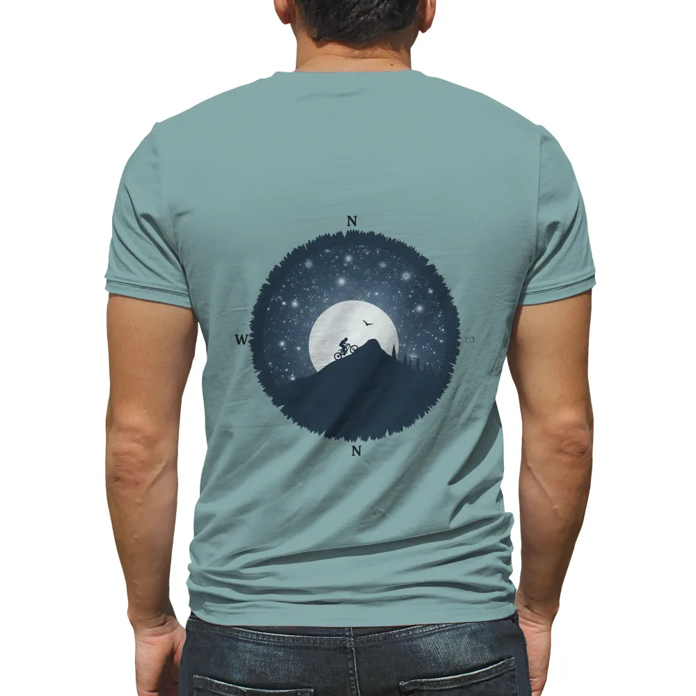 Shirts Graphic Tees: Cycling Under the Starry Night Sky|enes kanter freedom t shirt