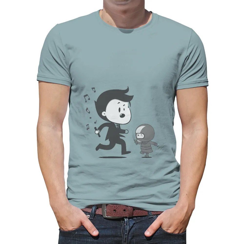 Tee Shirts Printed: Whimsical Chase with Music and Mischief|music fest shirt animal crossing