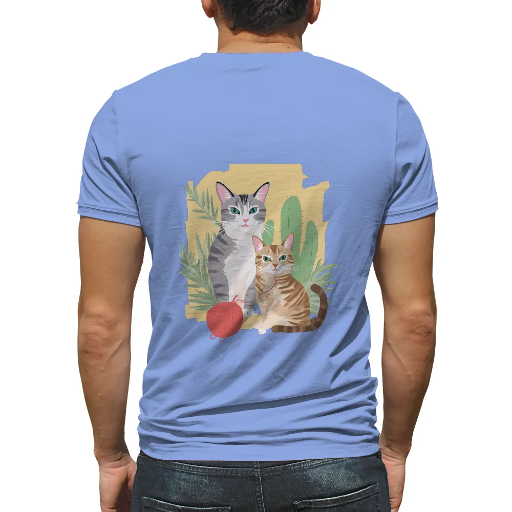 Custom T-Shirt Printing: Whiskers and Pumpkin - Cats in Harmony|t shirt painting on nature