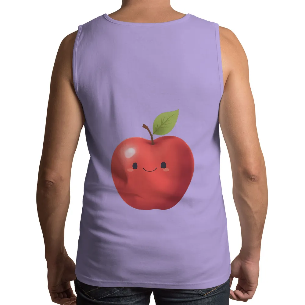 Graphic Tees: Cheerful Red Apple with a Happy Face|red hot chili peppers world tour 2022 t shirt