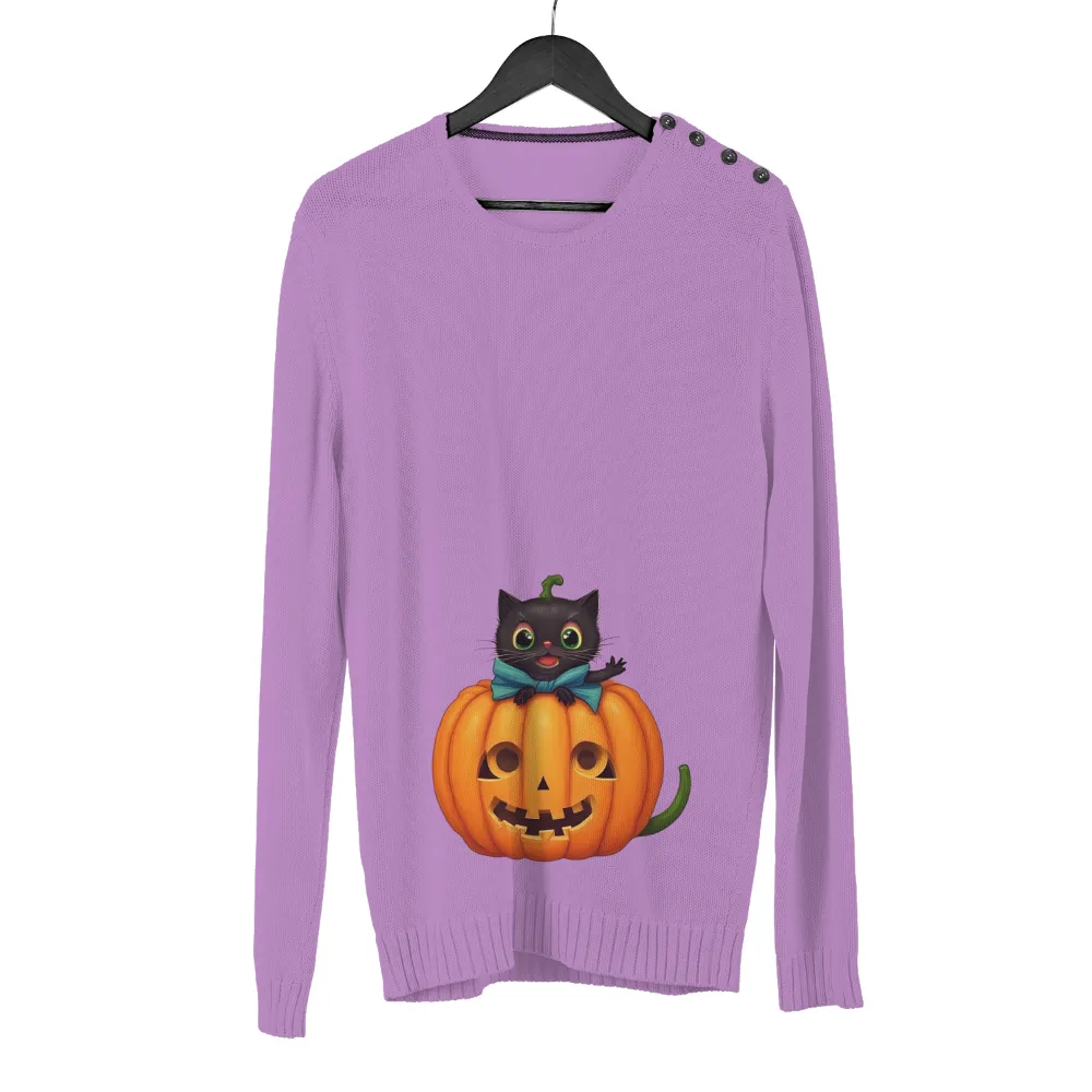 Tee Shirts Printed: Whimsical Black Cat Witch on Pumpkin|4th of july shirts cute