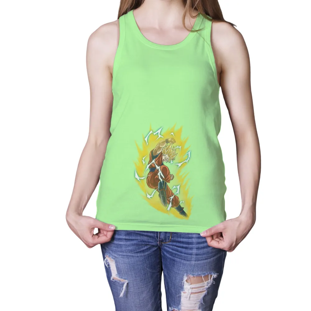 Shirts Graphic Tees: Goku Super Saiyan - Anime Hero Power|women my hero academia shirt