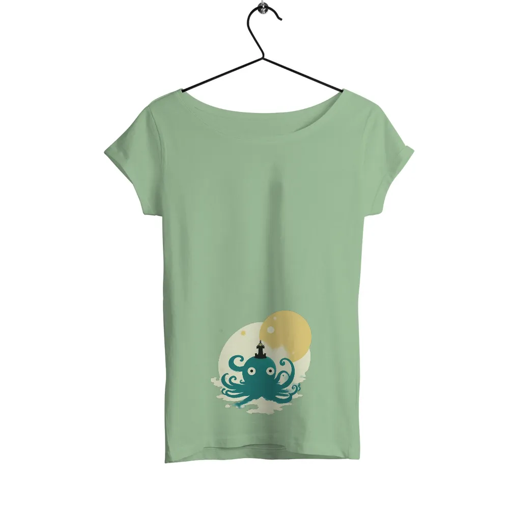 Shirts Graphic Tees: Luna the Octopus - Guardian of the Night|dallas stars capfriendly