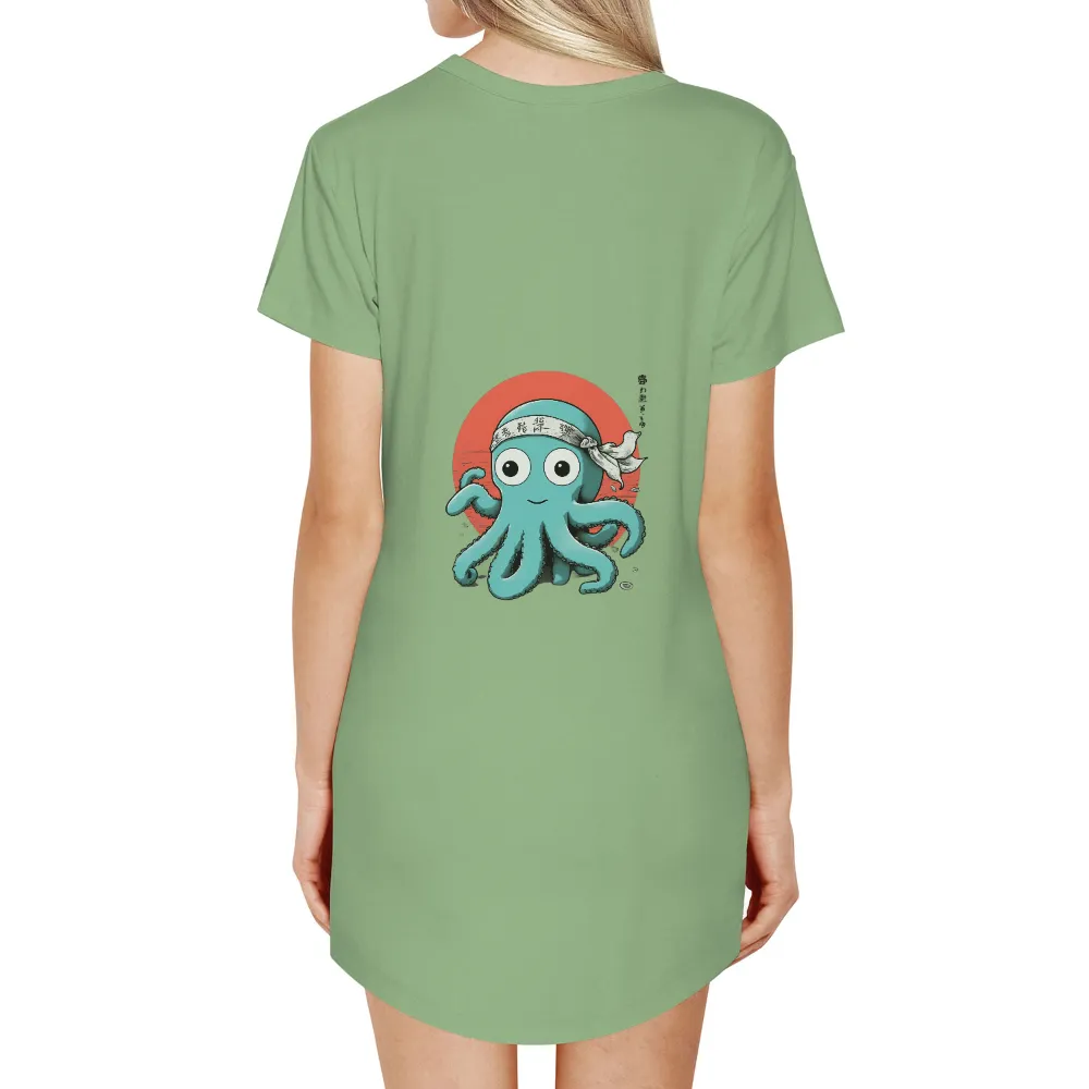 Tee Shirts Printed: Resilient Octopus with Headband - Artistic Design|hope trip shirt