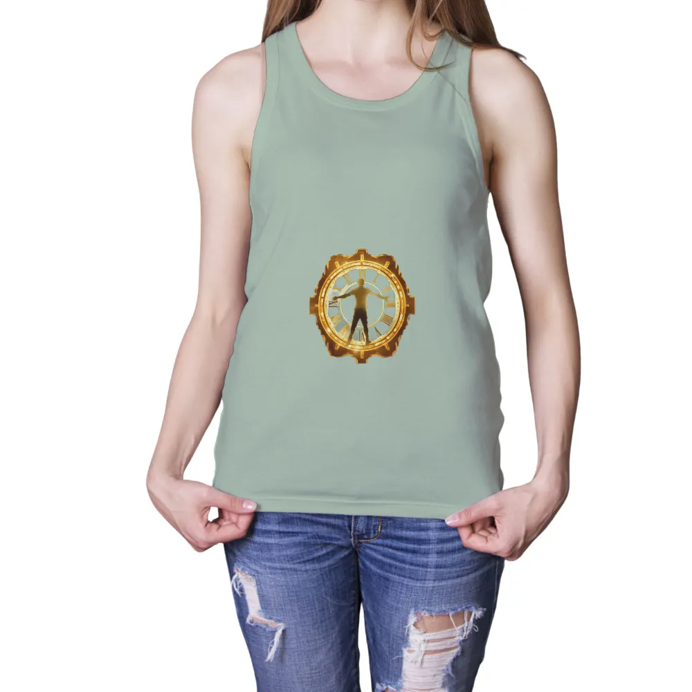 TShirt Printing: Timeless Human Form in a Clock Design| Roman numerals