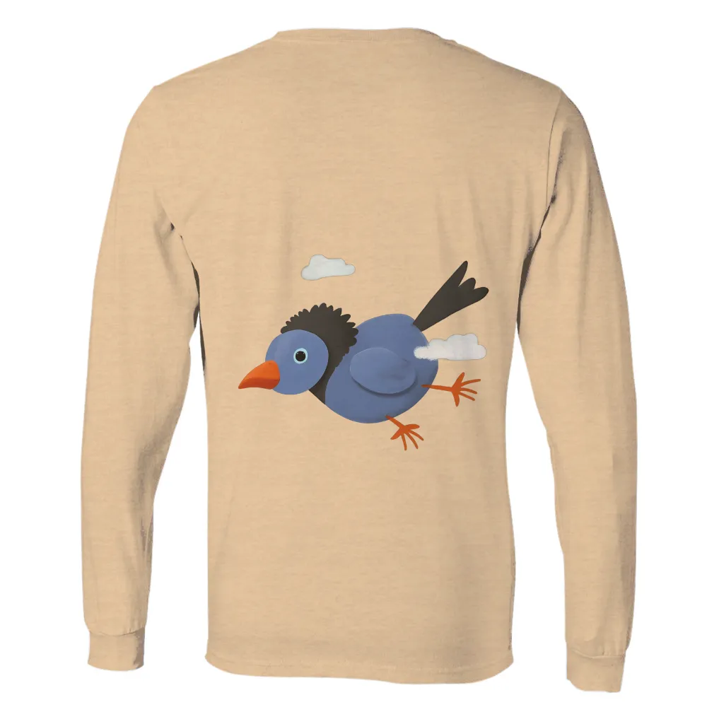 Shirts Graphic Tees: Blue Bird in Flight - Freedom and Dreams|blue and black t shirt roblox