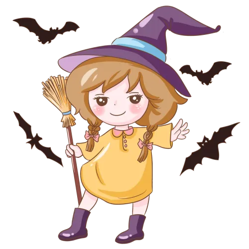 Custom Tee Shirts: Lily's Magical Transformation - Halloween Witch Adventure