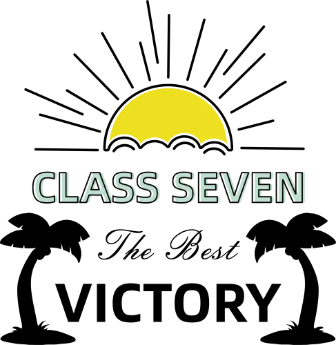 Class Seven Victory Tee Shirt Printing - Beach Themed Design