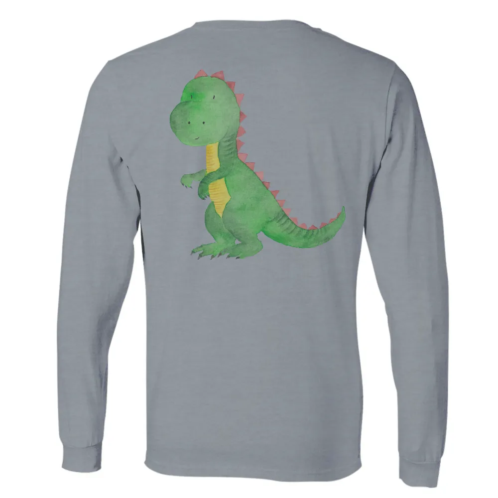 TShirt Printing: Whimsical Dino with Yellow Scarf|dinosaur easter shirt