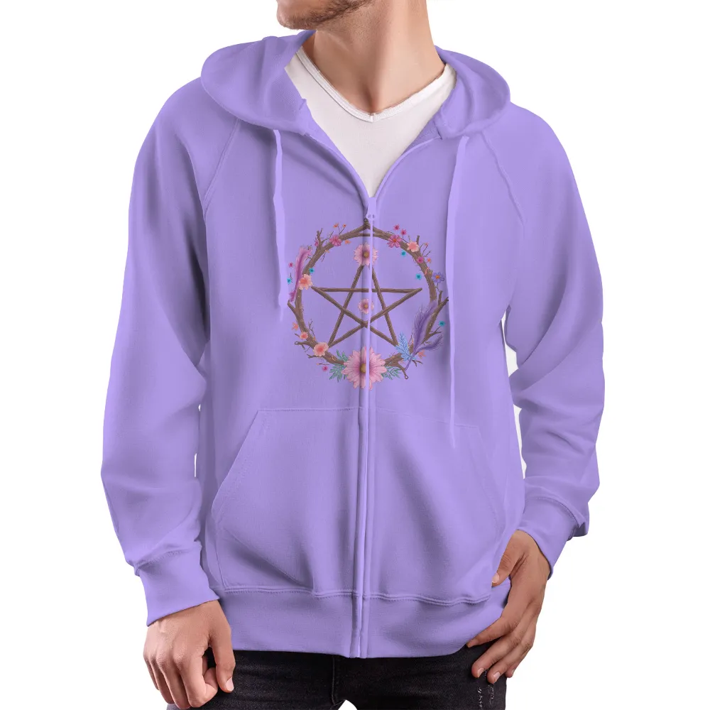 Customized Tee Shirts: Nature's Pentagram - Artistic Designs|freedom is essential t shirt