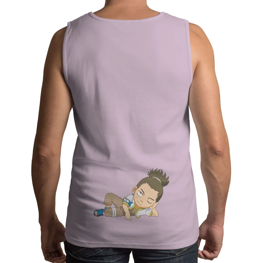 Graphic Tees: Shikamaru's Lazy Wisdom - Anime Character Design|roblox t shirt ninja black