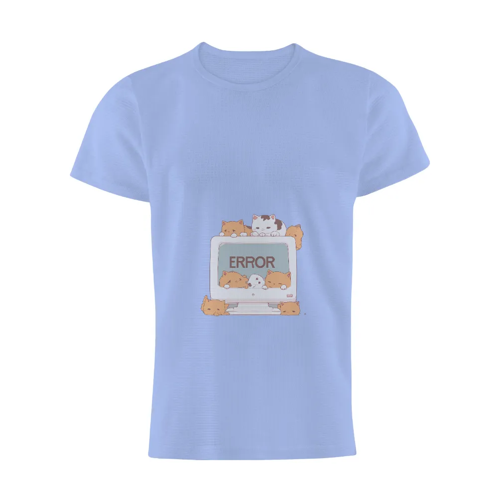 TShirt Design: Whimsical Kittens and Technology Chaos|tooheys retro t shirt