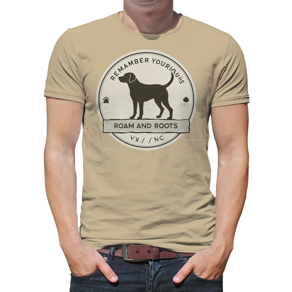 TShirt Design: Remember Your Roots - Roam and Roots|roblox t shirt dog