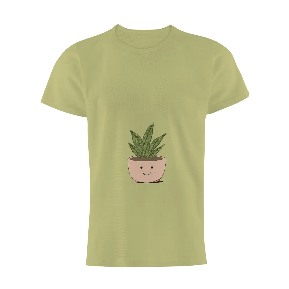 Shirts Graphic Tees: Cheerful Snake Plant Design|bleaching comfort colors