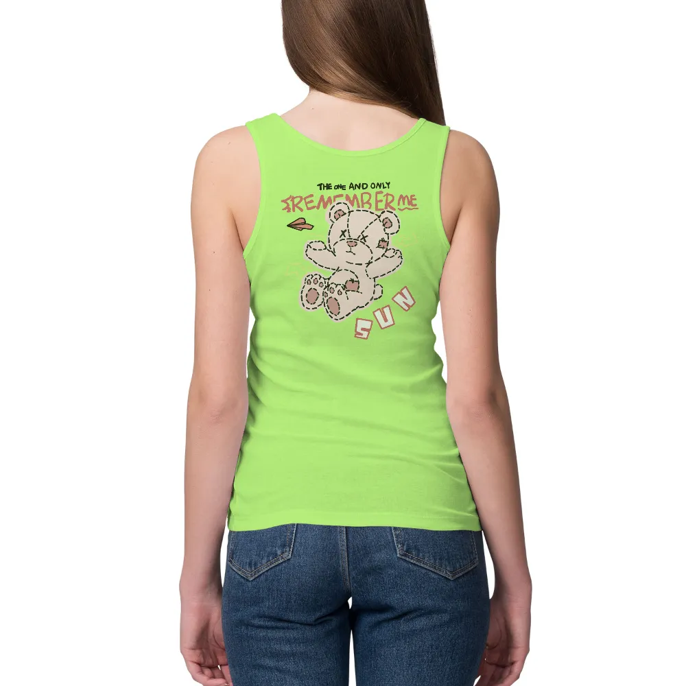 Shirts Graphic Tees: Remember Me - Nostalgic Teddy Bear Design|big and tall sun protective clothing