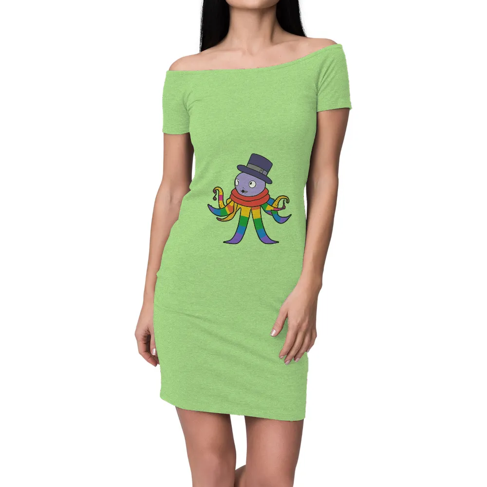 Customized Tee Shirts: Celebrate Diversity with Otto the Rainbow Octopus|kesha rainbow shirt