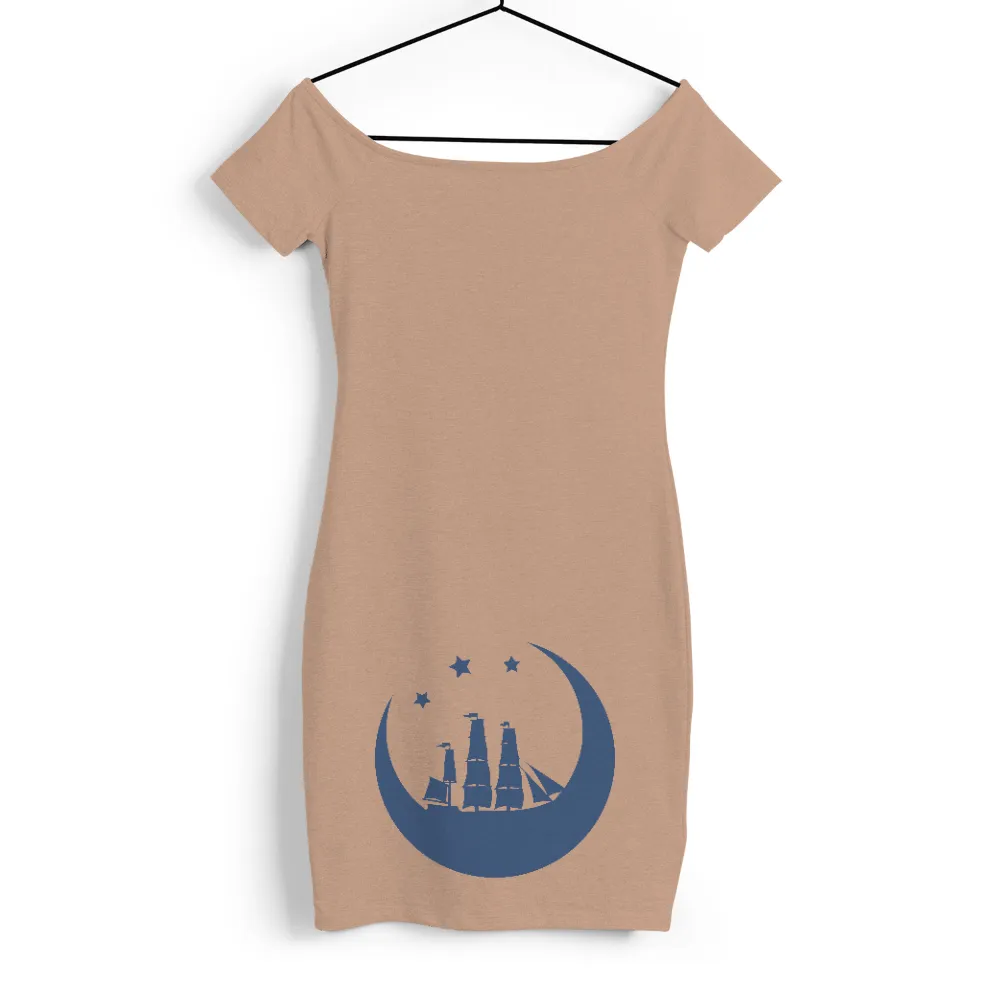 T-Shirts Design: Sailing Dreams Under the Crescent Moon|animal crossing sailor shirt