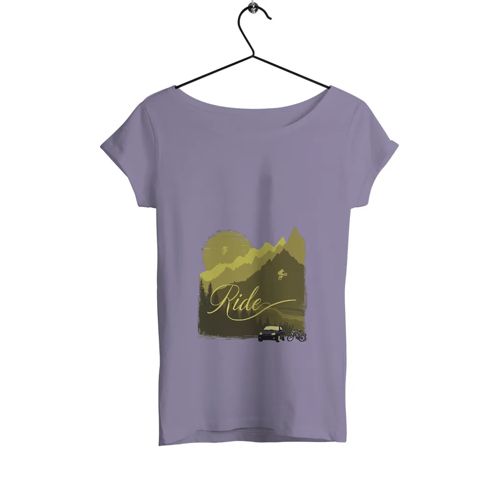 T-Shirts Design: Ride into the Sunset with Mountain Biking Adventure|enes freedom t shirt