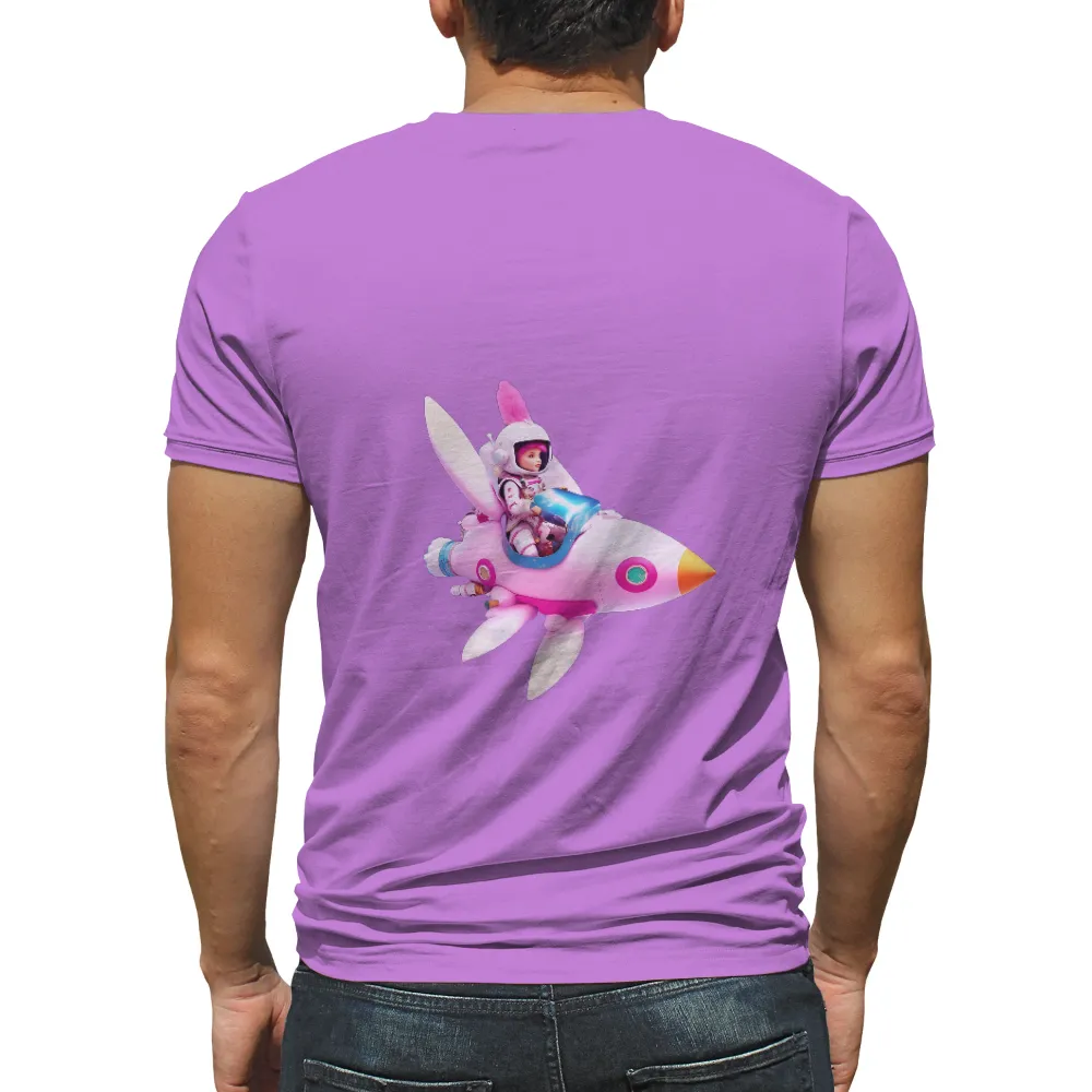 TShirt Design: Cosmic Adventure with Pink Astronaut|nezuko pink shirt