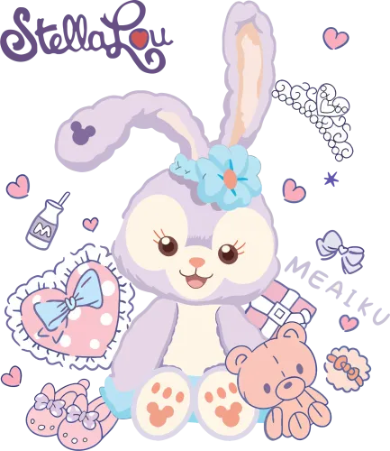 Shirts Graphic Tees: StellaLuv - Adorable Bunny with Love and Affection